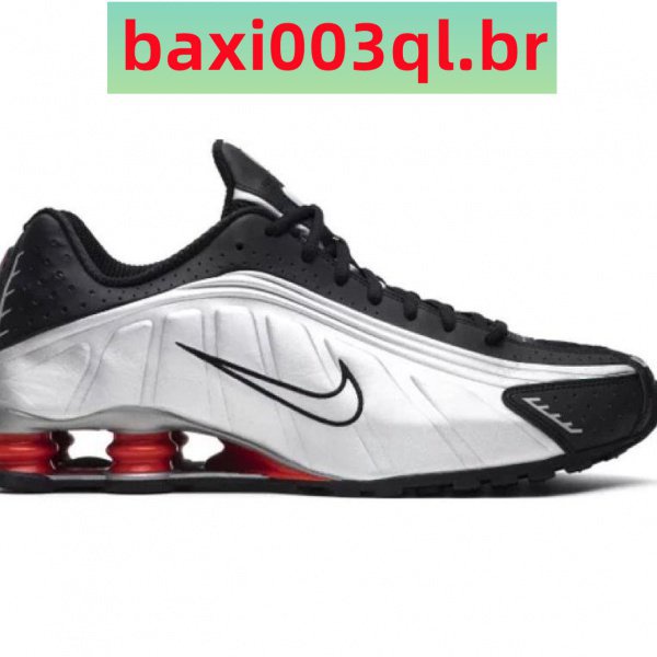 Zapatos Deportivos Meral Baratos gym Nike Shox R4 full All Black gray Rojo Blanco Azul Marino Plata
