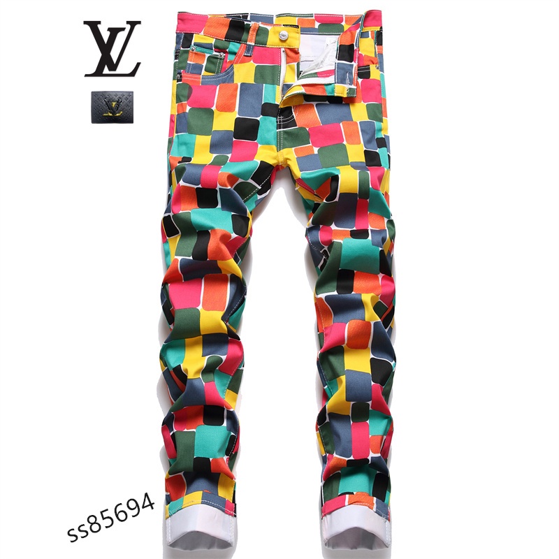 LV LOUIS VUITTON Pantalones Vaqueros Casuales Para Hombre Size28-38 M916