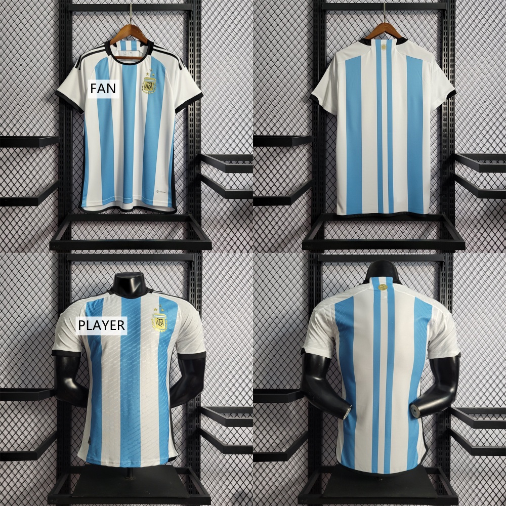 2022 Argentina Local Uniforme De Fútbol Fan Versión /Jugador Versión