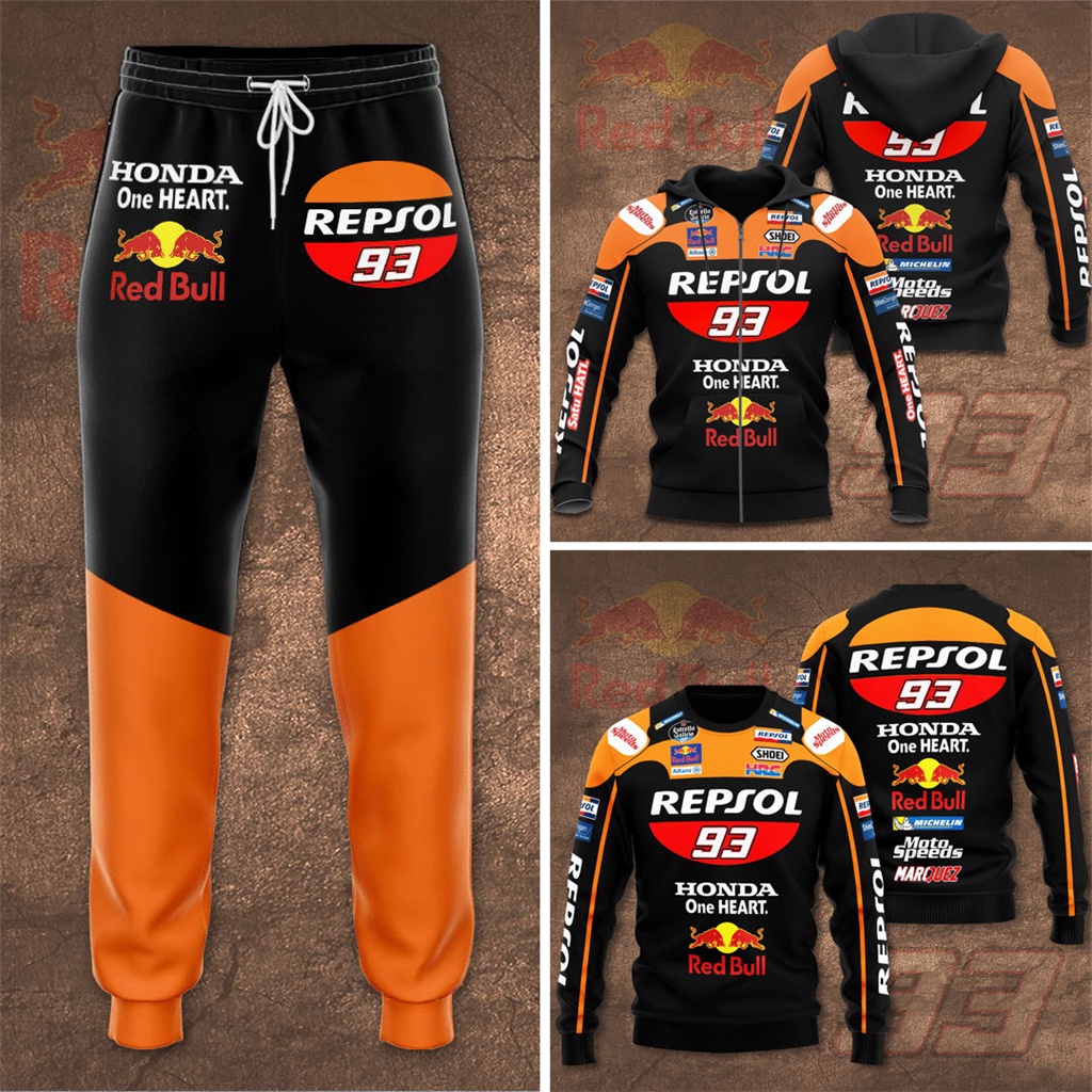 Marc Márquez mm93 Repsol Racing 3D Print Apparels Sweatpant De Gran Tamaño Sudadera Con Capucha Jersey | Shopee México