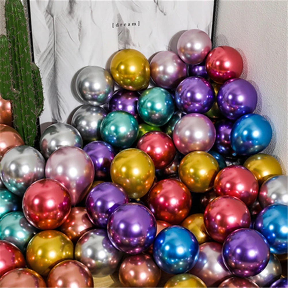 10 Pzs Globos De Látex De 5 Pulgadas De Color Metálico Brillante Cromado  Para Cumpleaños Boda Evento De Navidad Decoración Del Hogar | Shopee México