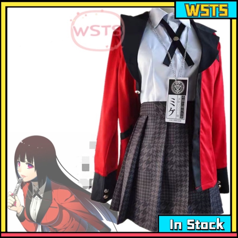 KakeguruiJabami Yumeko Uniforme Escolar cos Conjunto De Ropa cosplay