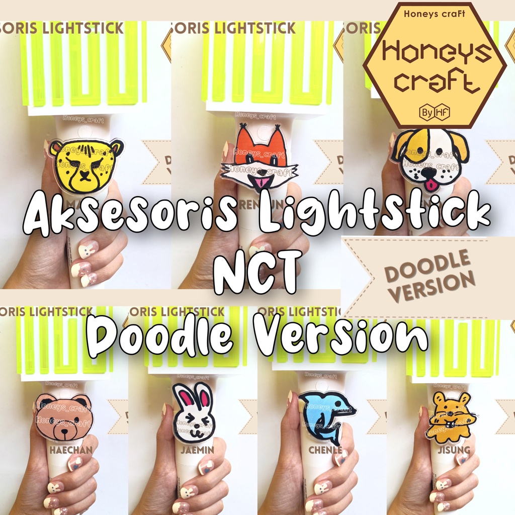 Honeys Craft - NCT Dream Doodle Beatbox Lightstick accesorios - Lightstick acrílico decorativo concierto Deco