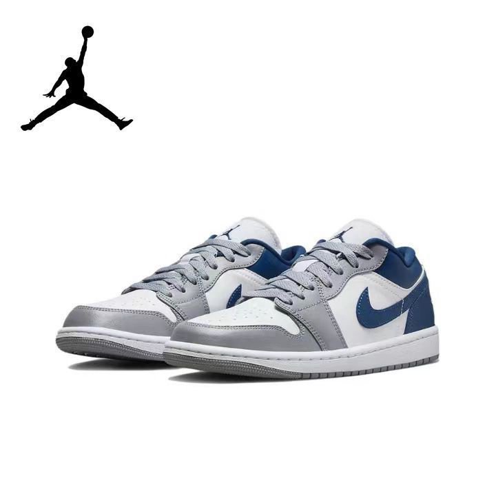 NIKE Air Jordan 1 Azul Gris Bajo Baloncesto Tenis DC0774-042
