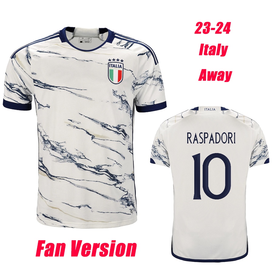 2023 Italia Fuera Camisetas De Fútbol CHIESA BONUCCI RASPADORI 23/24 DI LORENZO Hombres kit Uniforme