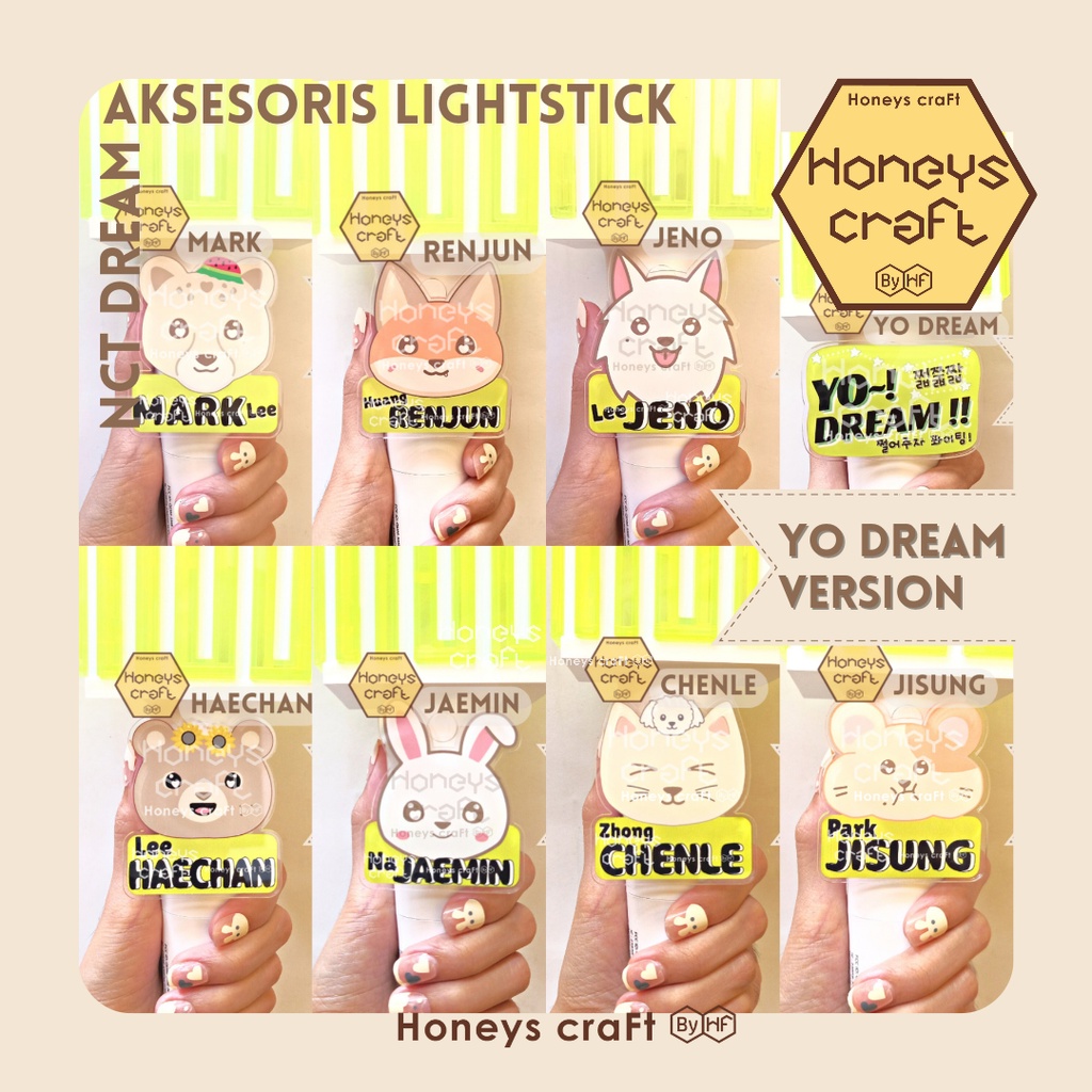 Honeys Craft - NCT Dream Yo Dream Lightstick accesorios - decorativo acrílico Lightstick Concert Deco