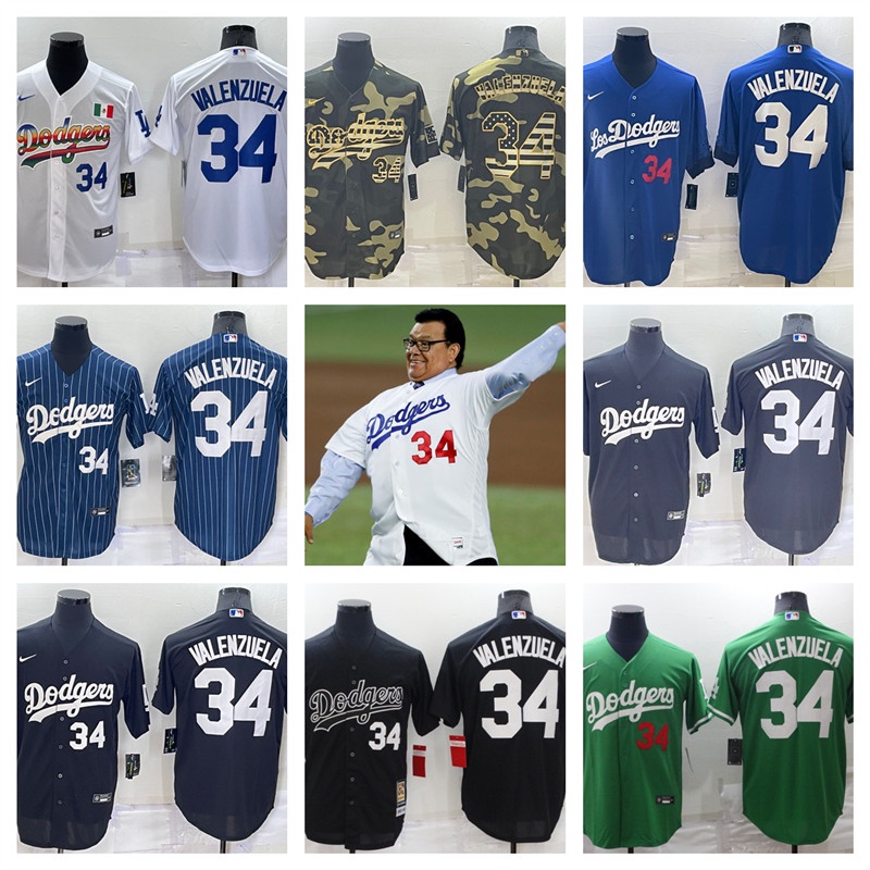 Camisola Béisbol Los Angeles Dodgers Azul Fernando Valenzuela