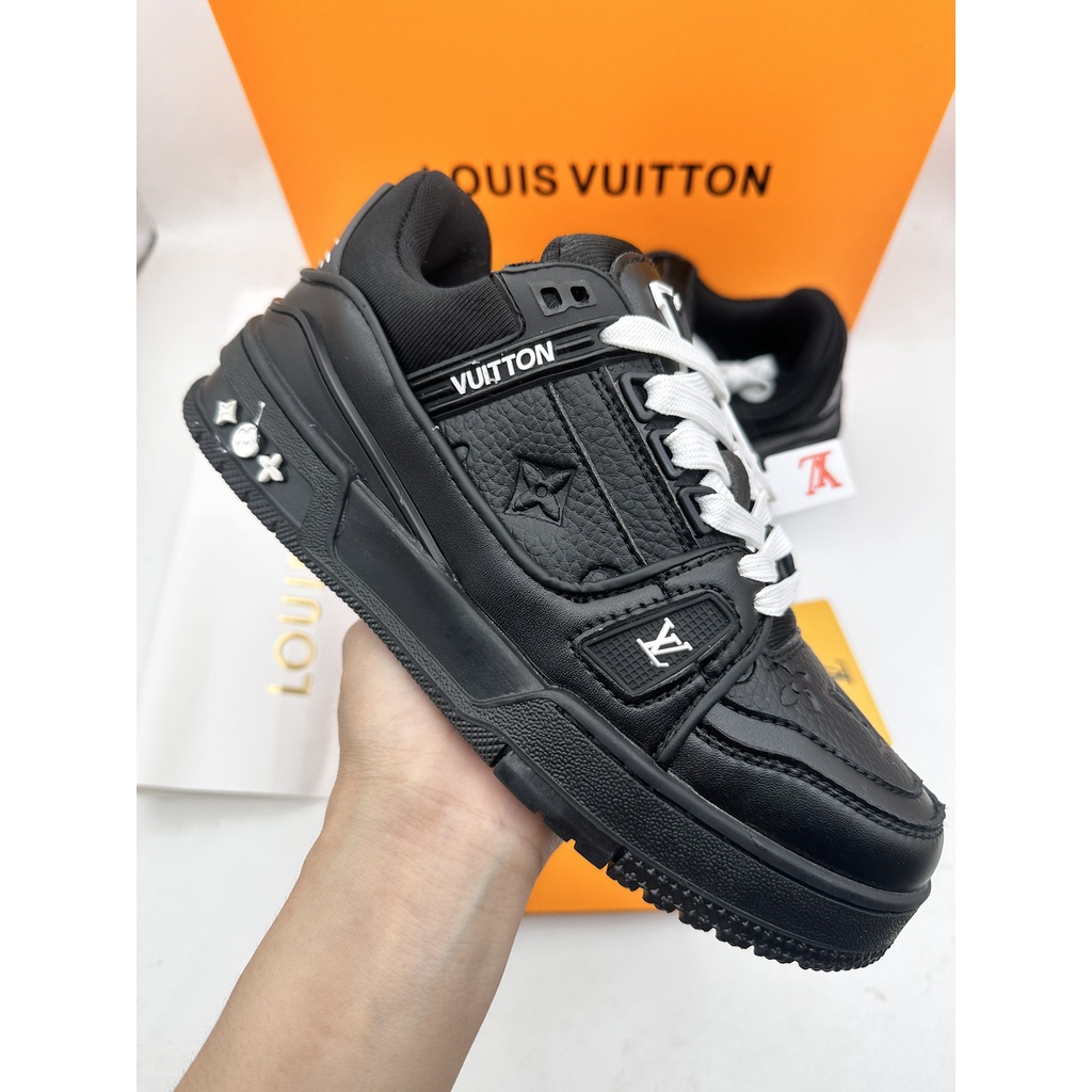 2023 Louis Vuitton Trainer Maxl zapatos casuales bajos Unisex zapatos de  tenis negro marrón
