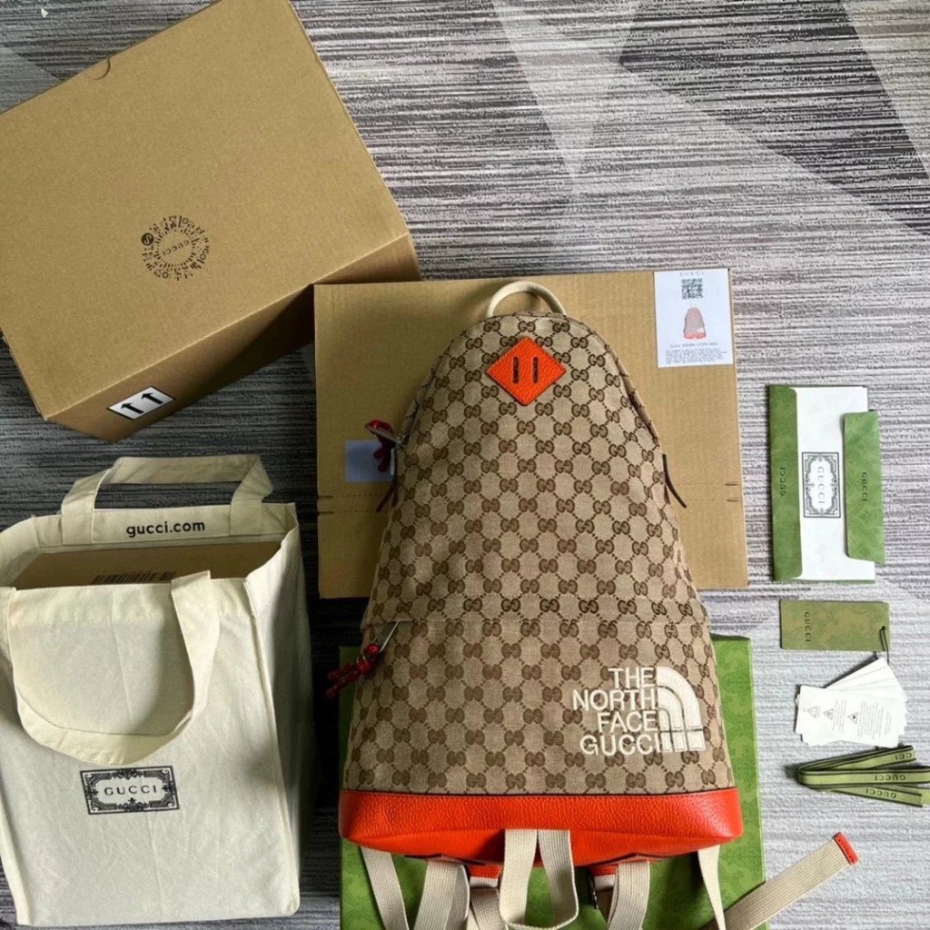 [Versión superior] Gucci The North Face x Gucci joint mochila Bolsa de hombro crossbody mochila bolso 650288