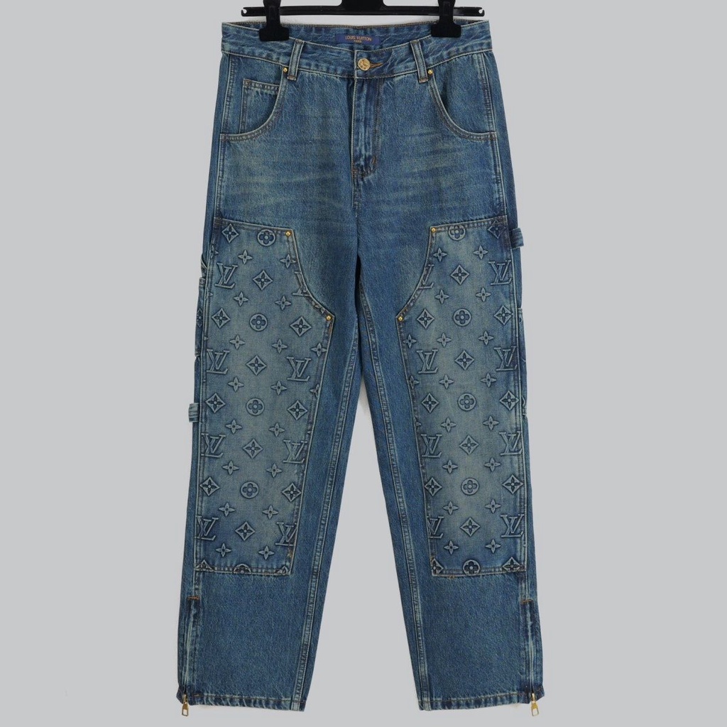 Louis Vuitton LV hot diamond jeans Hombres s 2022 Otoño E Invierno Nuevo  Moda Marca Estrellada Tendencia Delgada Pantalones Rectos Ancho l