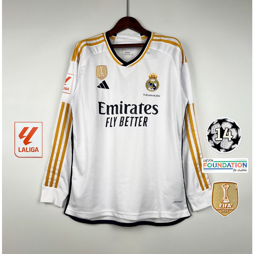 Playeras del real madrid manga larga sale