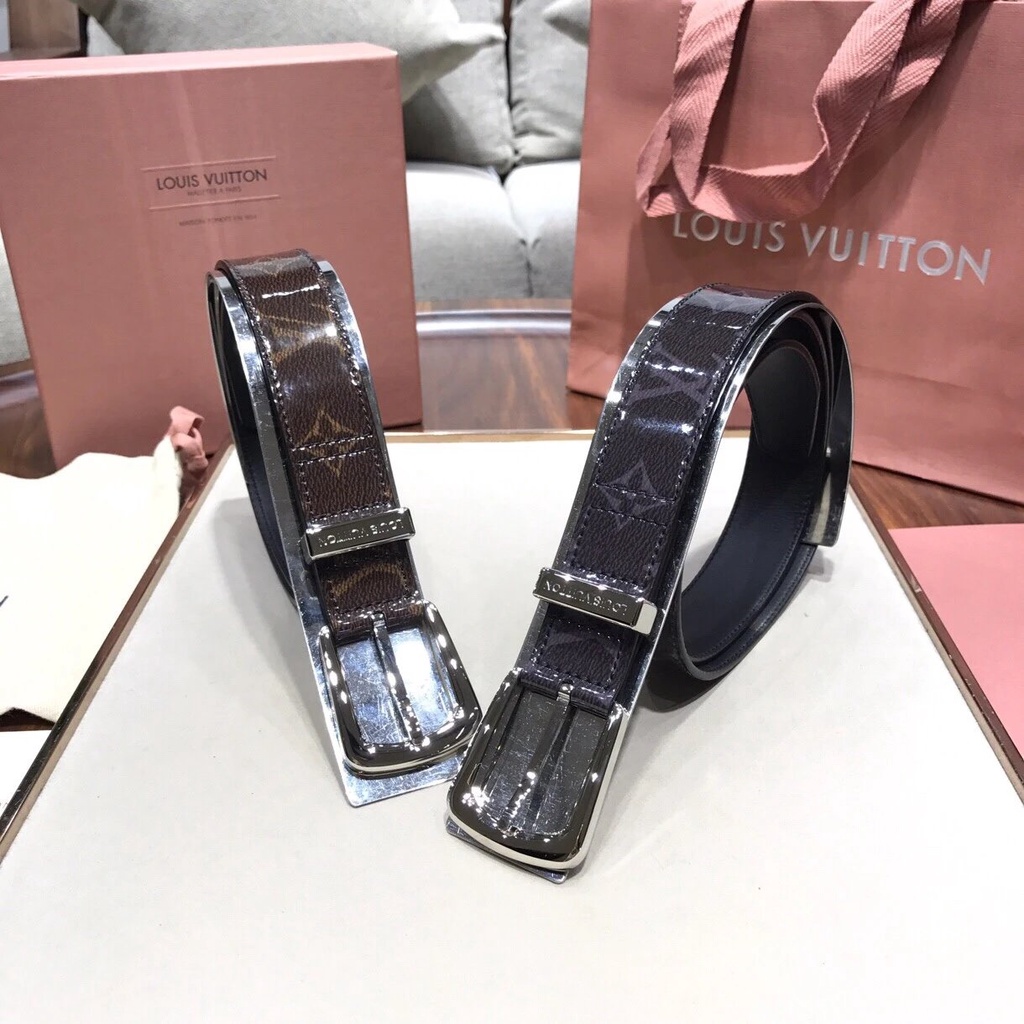 Cinturón LV cinturón de mujer calidad de contador cinturón de cena de 3,0  cm de ancho cinturón de presbicia cinturón de Louis Vuitton diseño de doble  uso moda todo partido experiencia cómoda