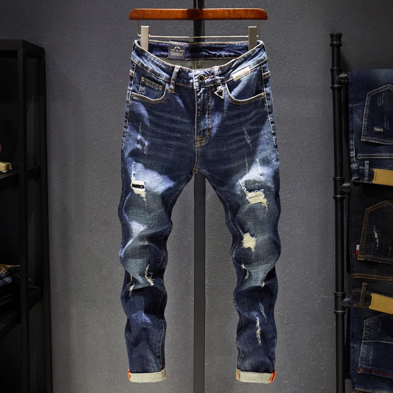 Pantalones rompidos para hombre outlet